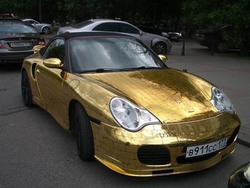 Why not stick 40 pounds of gold onto a Porsche 996 Turbo