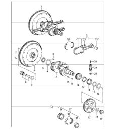 crankshaft and connecting rods 911 1965-69