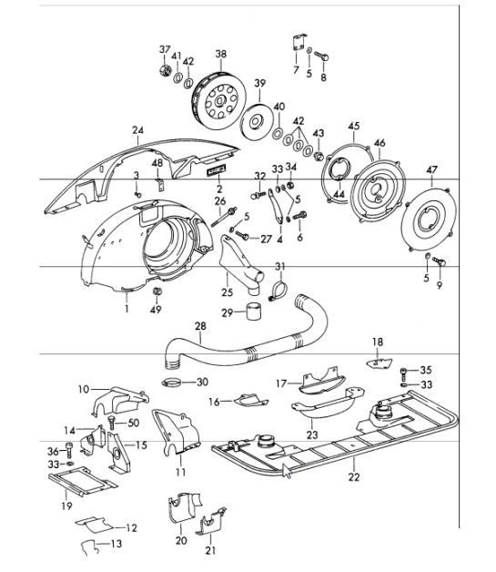 Diagram 105-10 Porsche Boxster 986/987/981 (1997-2016) Motor