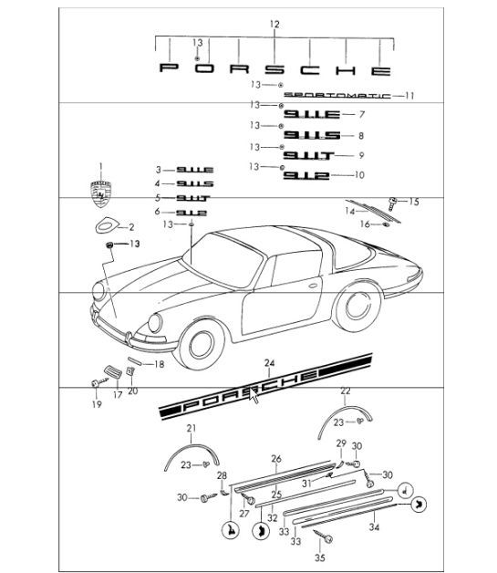 Diagram 810-01 Porsche 928S4 5.0L 1987-92 