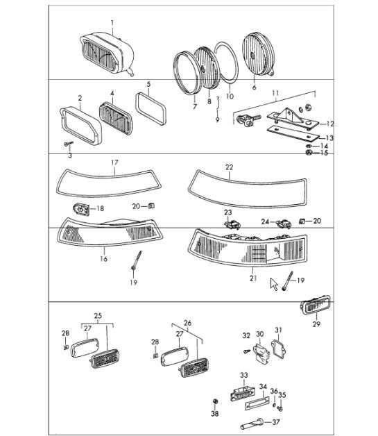 Diagram 905-10 Porsche Boxster 25 Years 718 4.0L PDK (400 Bhp) Electrical equipment