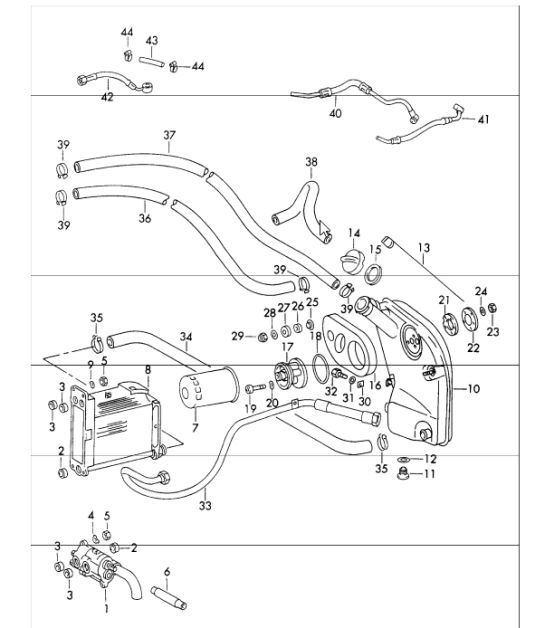 Diagram 104-25 Porsche 996 TURBO 2000-05 Motor