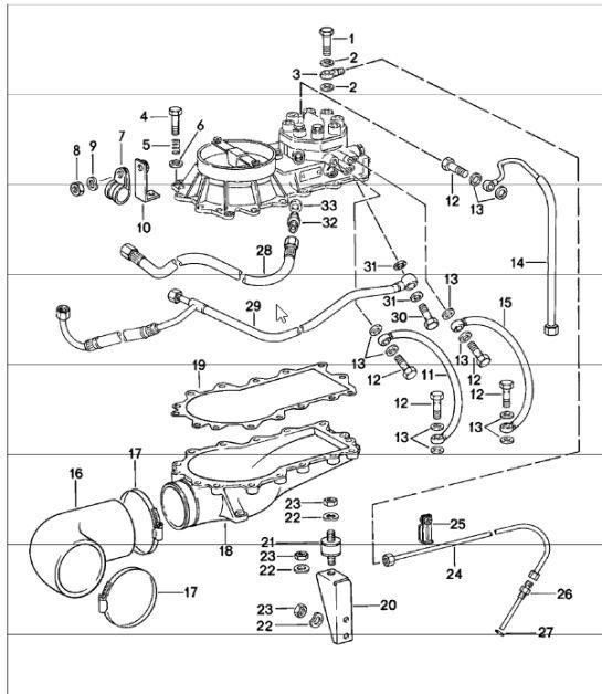 Diagram 107-35 Porsche 996 C4 3.6L 09/01-2005 Engine