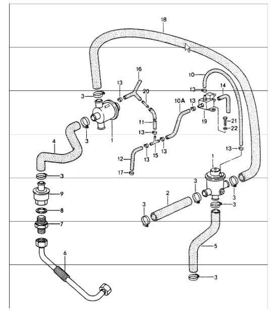 Diagram 108-07 Porsche 996 C2 3.4L 1997-08/01 引擎