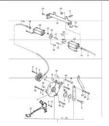 convertible top driving mechanism 964 CABRIO 1989-94