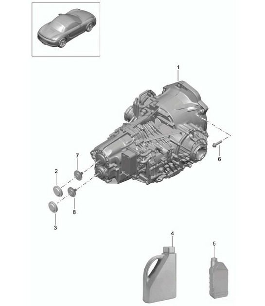 Diagram 320-000 Porsche Boxster 718 (982) 2017>> Transmission