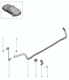 Anti-roll bar 981 Boxster / Boxster S 2012-16