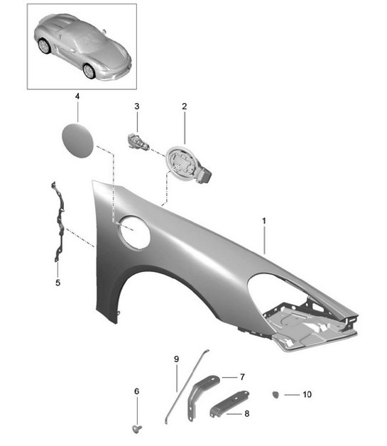 Diagram 801-040 Porsche Cayenne S 4.5L V8 2003>> Body