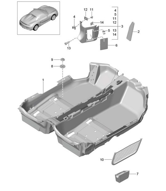 Diagram 807-010 Porsche 991 Carrera C2S 3.8L (400Bhp) Body