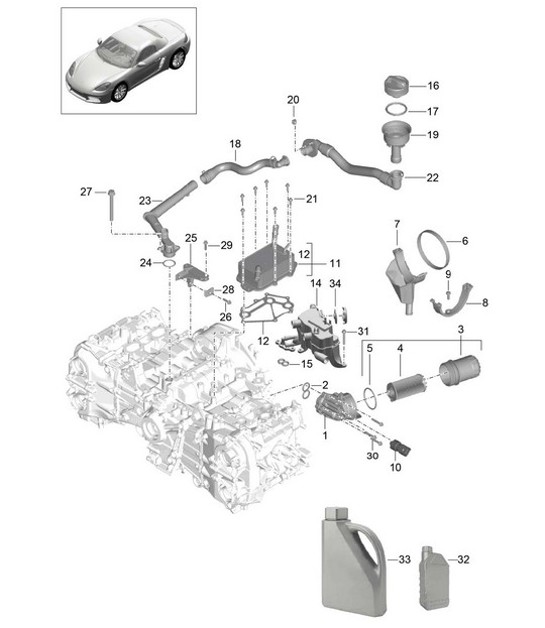 Diagram 104-005 Porsche 996 C2 3.4L 1997-08/01 Motor