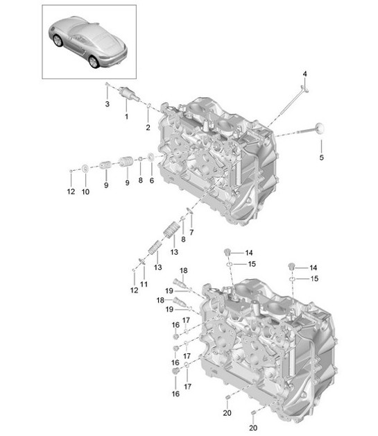 Diagram 103-005 Porsche Boxster S 986 3.2L 1999-02 Engine