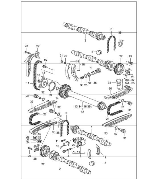 Diagram 103-10 Porsche Cayman T 718 2.0L PDK (300 Bhp) Engine
