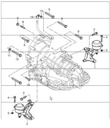 Tiptronic (I249) Getriebeaufhängungsverschraubung für Motor