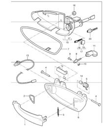 door handle 987 Boxster / Boxster S 2005-08