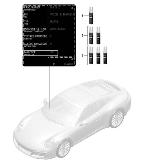 Diagram 004-000 Porsche 993 (911) (1994-1998) Accessories & others 