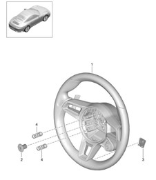 Steering wheels - PDK - PR:250 - 991.2 Carrera 2017-19