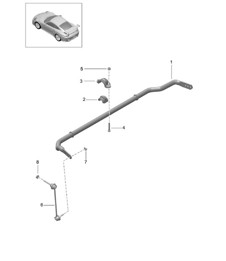 Anti-roll bar - PR:D97 - 991 GT2 RS 2014-20