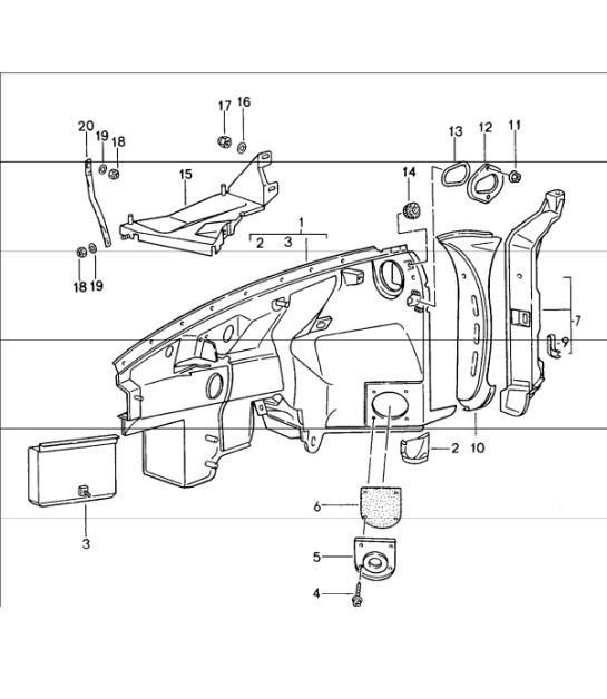 Diagram 801-15 Porsche Boxster 986 2.5L 1997-99 Body