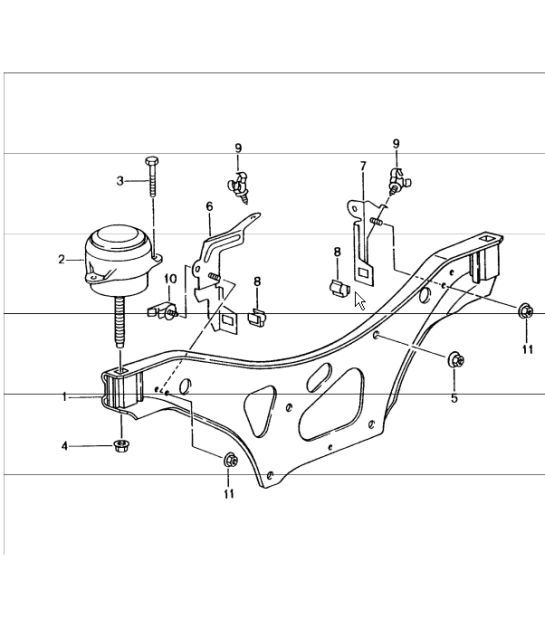 Diagram 109-00 Porsche 997 Carrera 2 3.6L 2005>> Motore
