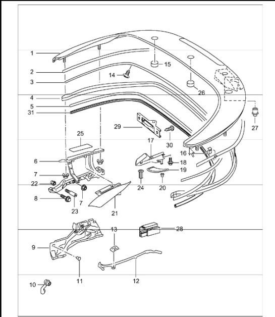 Diagram 811-13 Porsche 991 Turbo Coupe 3.8L (540 Bhp) Body