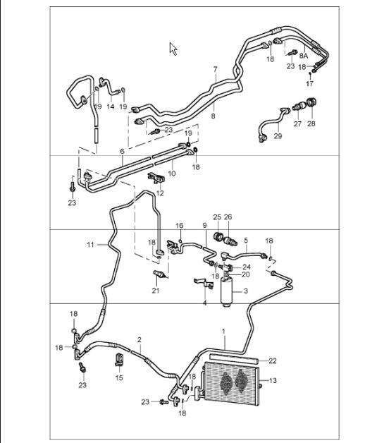 Diagram 813-25 Porsche Boxster S 981 3.4L 2012-16  车身