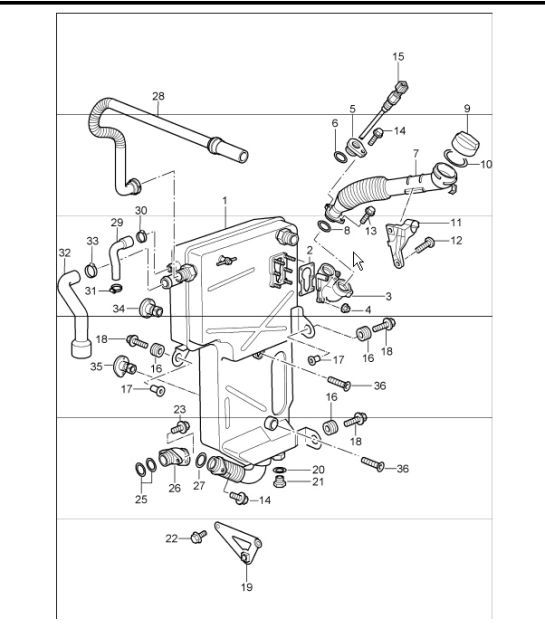 Diagram 104-05 Porsche Cayman S 718 2.5L Manual (350Bhp) Motore