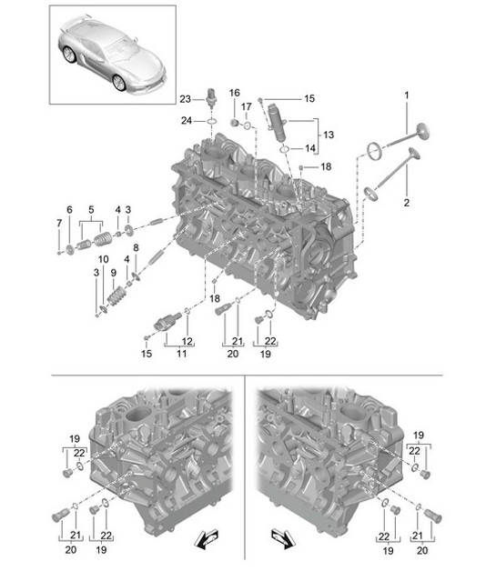 Diagram 103-005 Porsche Cayman S 3.4L 981 2013-16 引擎