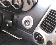 Ignition Surround Arctic Silver Porsche 996 / 986