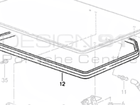 Rear Bootlid Seal. Porsche 968 Cabrio