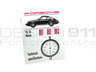 Technical Specifications Book. Porsche 911 T/E/S 1972-73
