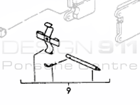 Brake Pad Pin Kit Rear. Porsche 964 C2