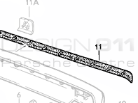 Rear Bumper Rubber. Porsche 924 / 944