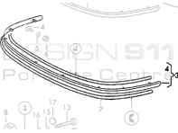 Front Bumper Impact Rubber. Porsche 911