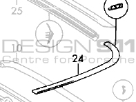 Rear Bumper Seal. Porsche 911 65-68