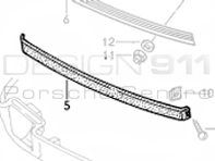 Front Bumper Impact Rubber. Porsche 911