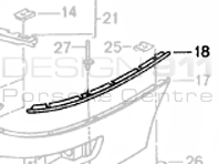 Front Bumper to Wing Seal. Porsche 993
