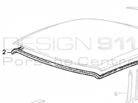 Cabrio Roof Seal Latrual. Porsche 993