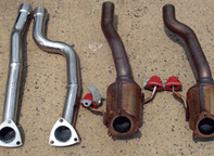Exhaust Catalytic Converter Bypass Pipes Porsche Cayenne S