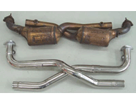 Exhaust Catalytic Converter Bypass Pipes. Porsche 996 GT3