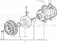 Air Con Compressor. Porsche 928  (Reconditioned)