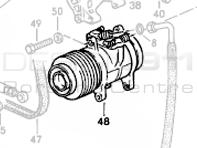 Air Con Compressor. Porsche 924S / 944 / 968 (Reconditioned)