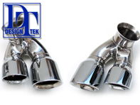 Exhaust Tail Pipes 4 Tube Design DesignTek. Porsche 996 C2 / C4