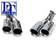 Exhaust Tail Pipes 4 Tube Design DesignTek. Porsche 996 C2 / C4