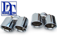 Exhaust Tail Pipes Twin DesignTek for Porsche 997