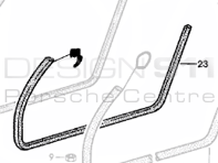 Door Seal. Porsche 911 / 964  Targa / Cabrio