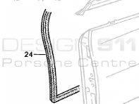 Door Seal. Porsche 944 Cabrio