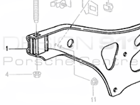 Engine Mount Carrier Porsche 996 Turbo 2000-05