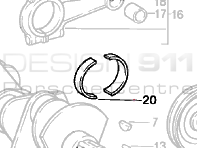 Big End Conrod Bearings. Porsche 911 SC