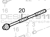 Cylinder Head Bolt Long. Porsche Boxster / Cayman / 996 / 997