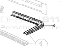 Engine Compartment Seal Rear. Porsche 930 / 964
